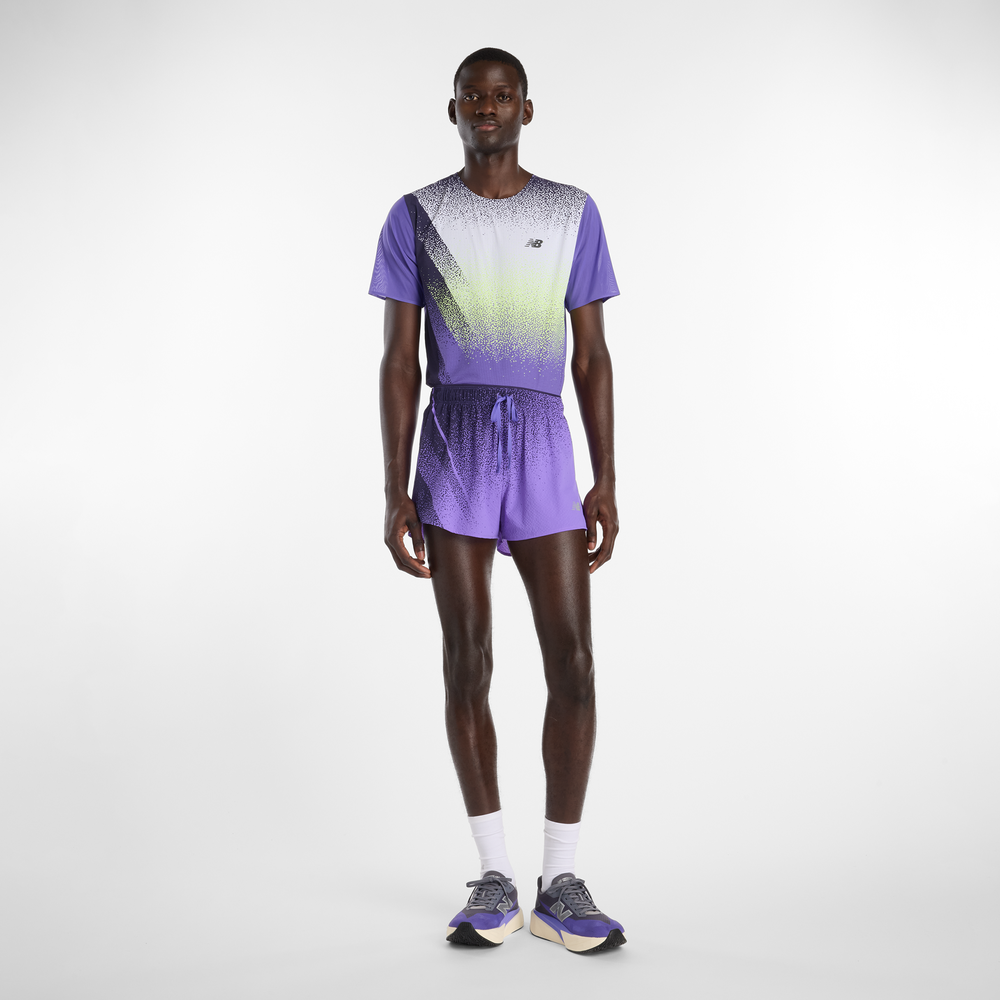 Spodenki męskie New Balance MB6140TLEPU – fioletowe