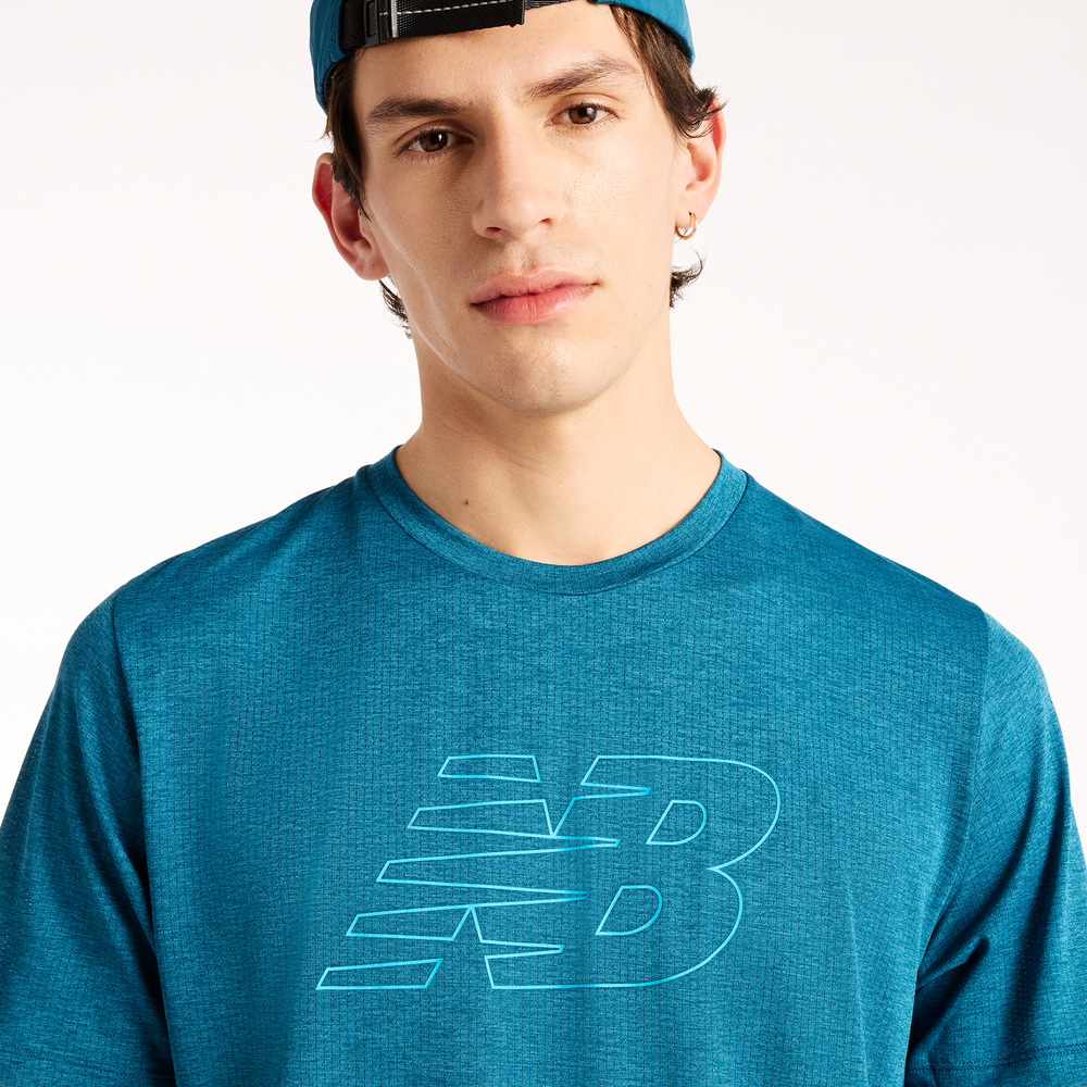 Koszulka męska New Balance RC Essential Graphic – niebieska