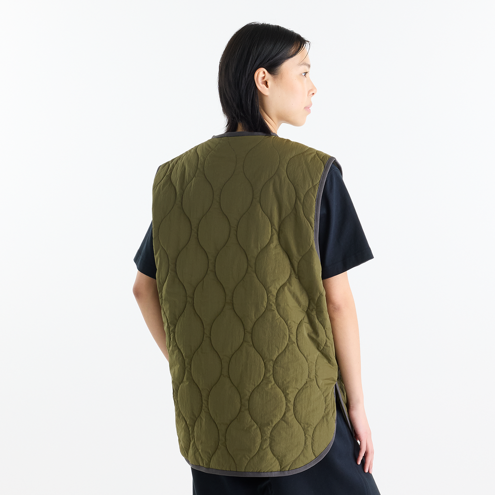 Bezrękawnik damski New Balance Quilted – beżowy
