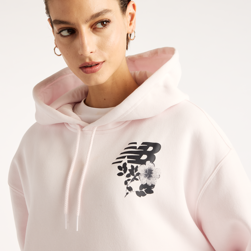 Bluza damska New Balance Pressed Flowers – różowa