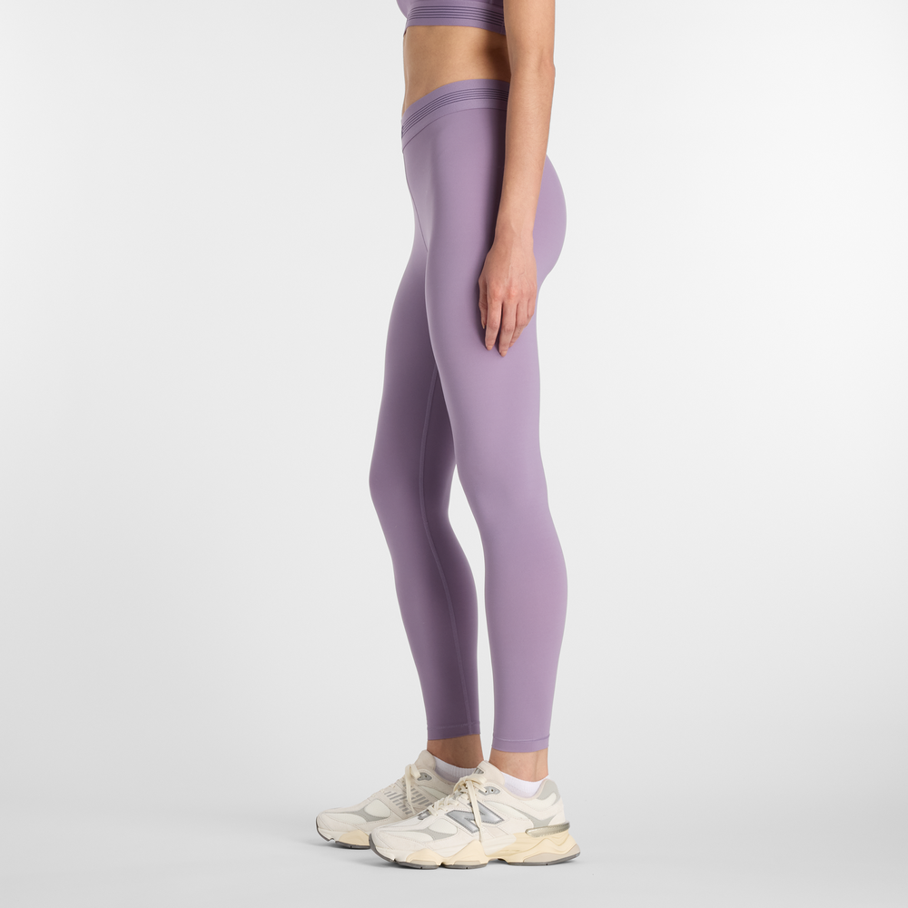 Legginsy damskie do treningu New Balance AC WB6160E1AA5 – fioletowe