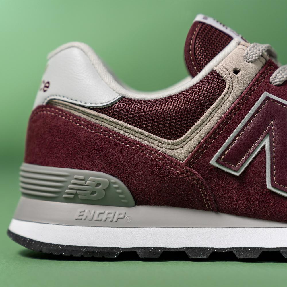 Buty męskie New Balance ML574EVM - bordowe