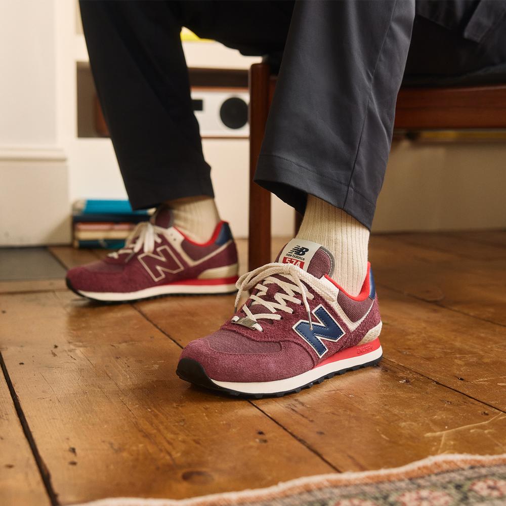 Buty unisex New Balance U574RX2 – bordowe