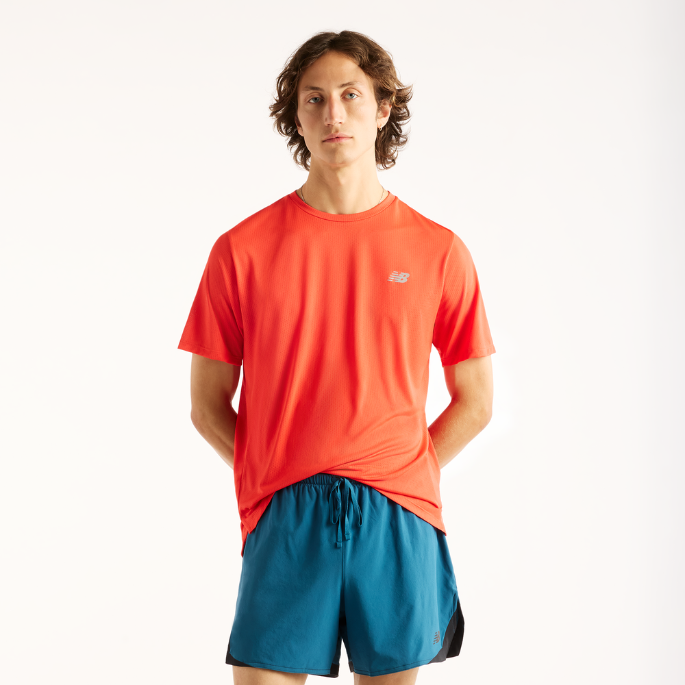 Koszulka męska New Balance MT41253NEF – pomarańczowa