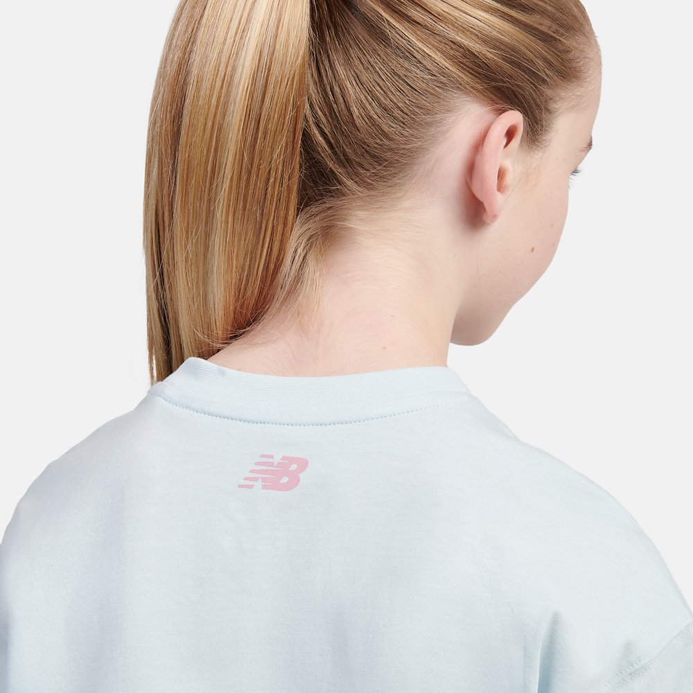 Koszulka dziecięca New Balance LAKG0192FRL – niebieska