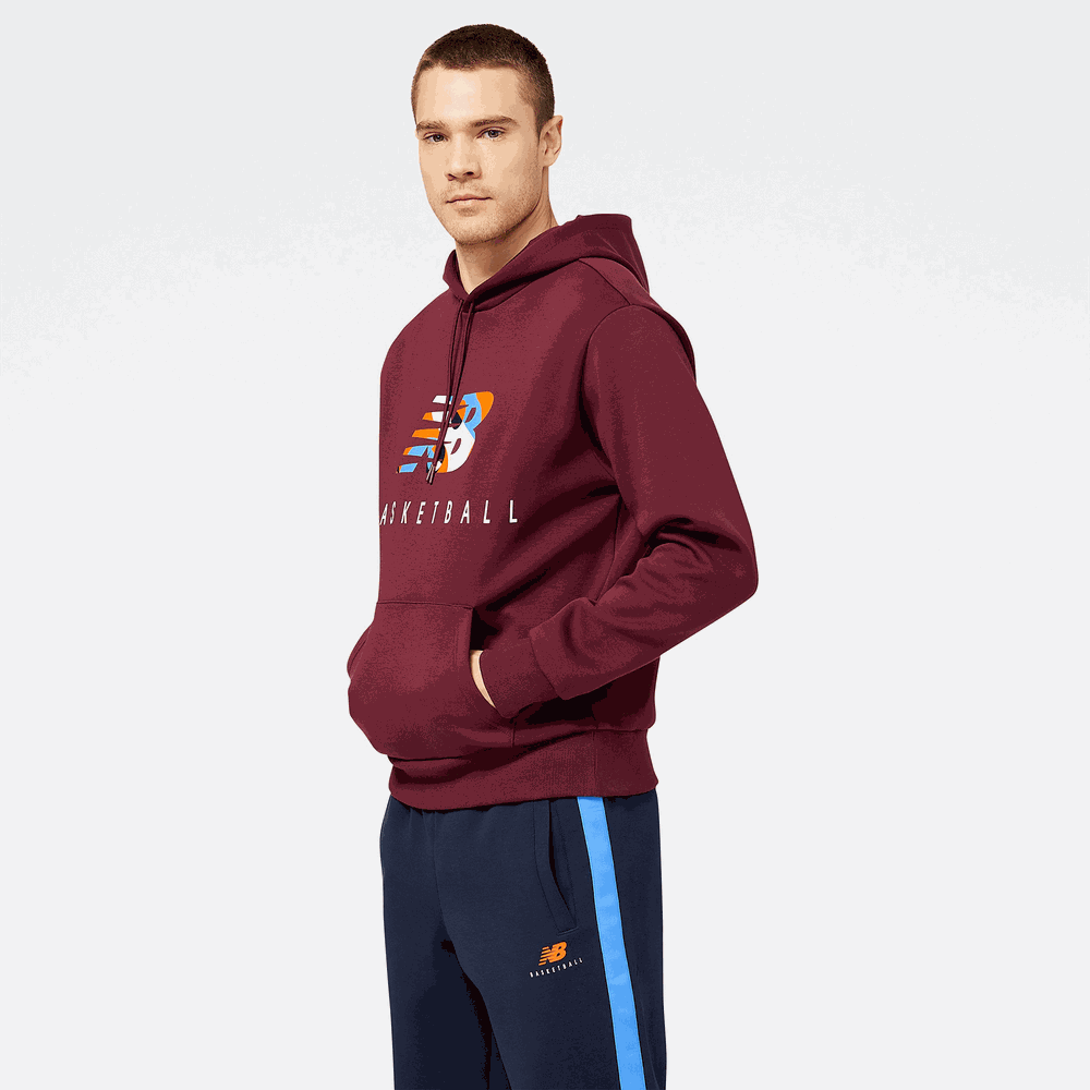 Bluza męska New Balance MT23585NBY – bordowa