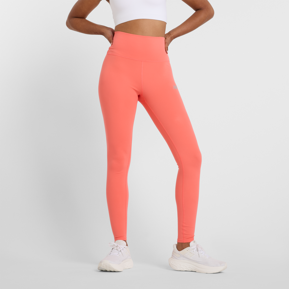 Legginsy damskie New Balance WP51126DTR – pomarańczowe