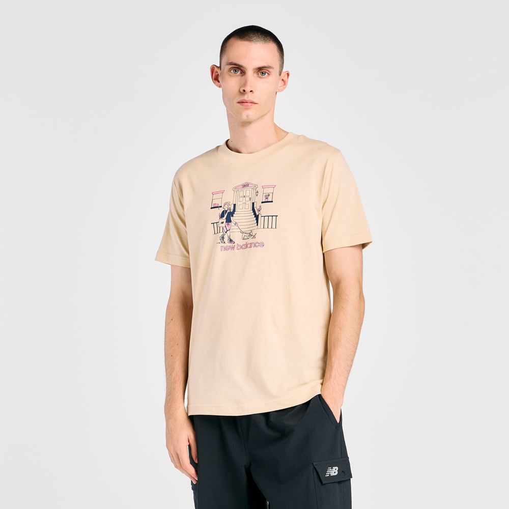 Koszulka męska New Balance MT61Y0XJABC – beżowa