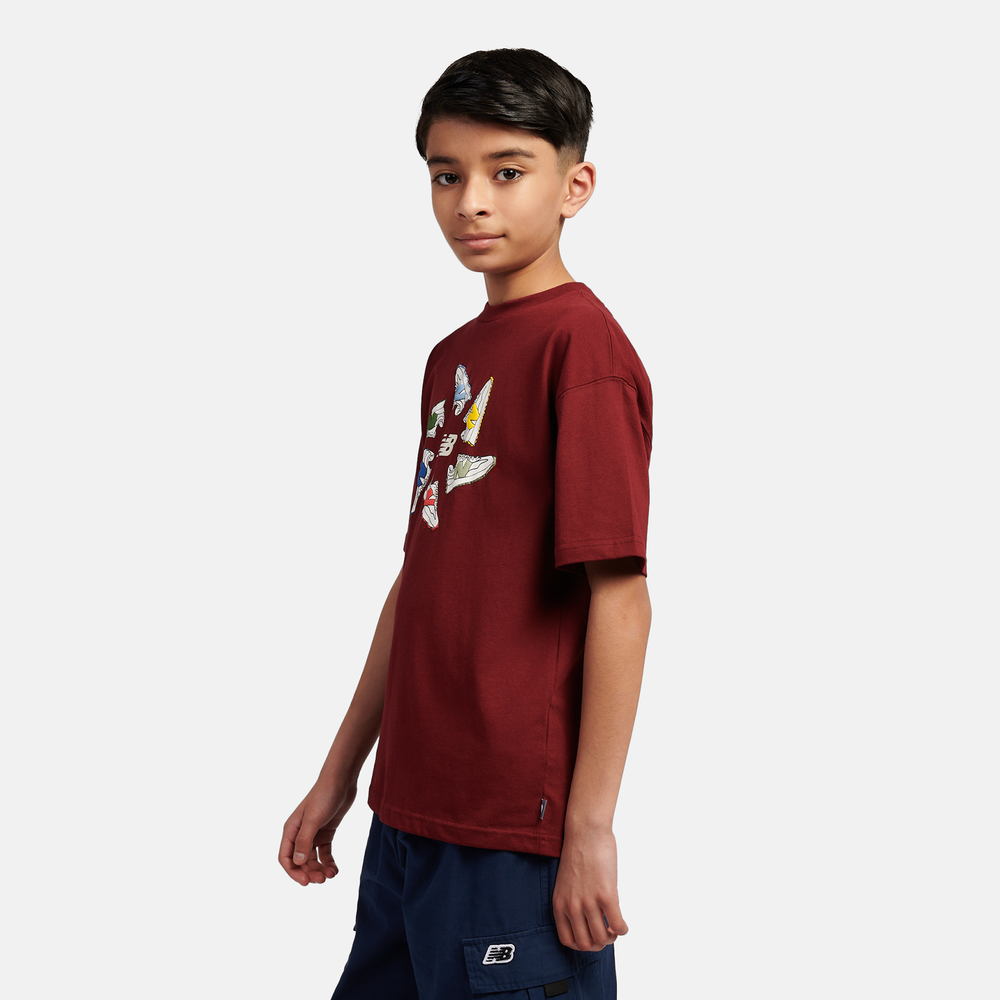 Koszulka dziecięca New Balance LAKB0340MHB – bordowa