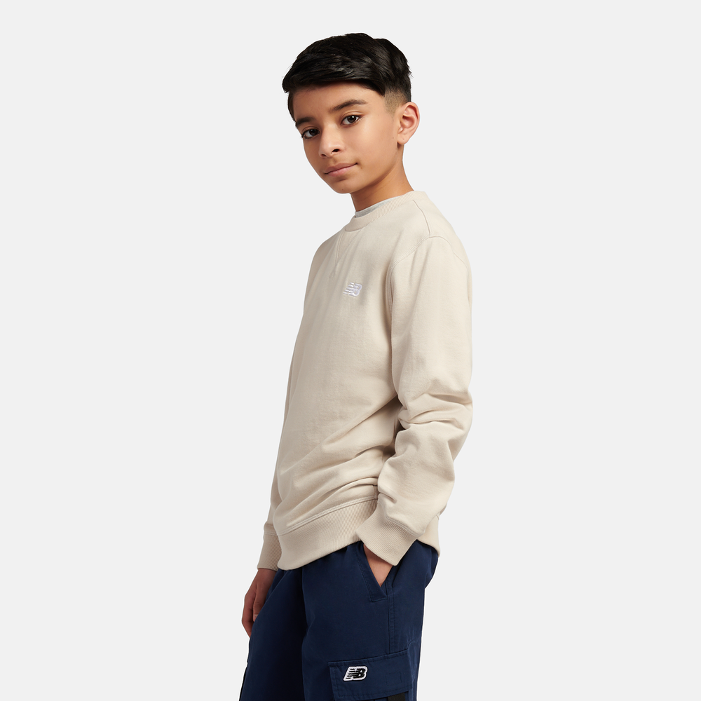Bluza dziecięca New Balance LAKB0055TWF – beżowa