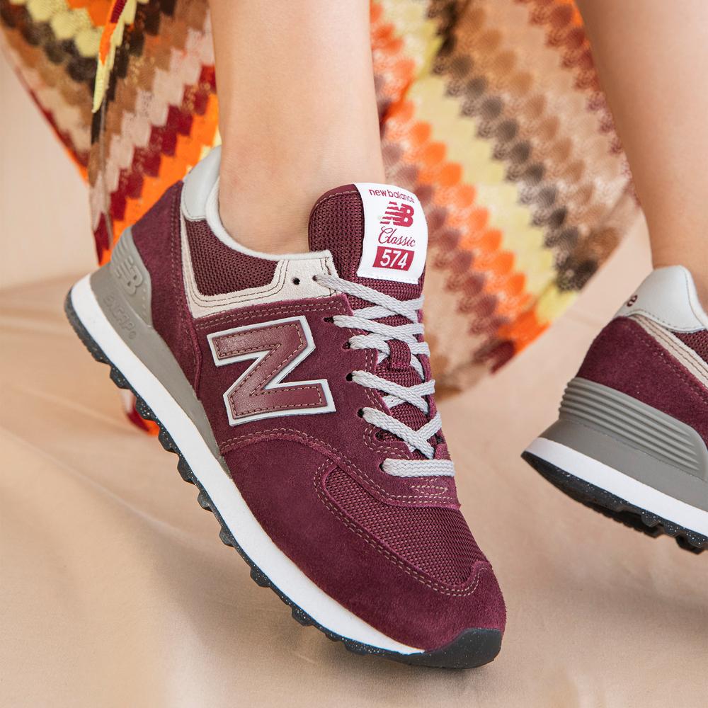 Buty New Balance WL574EVM – bordowe