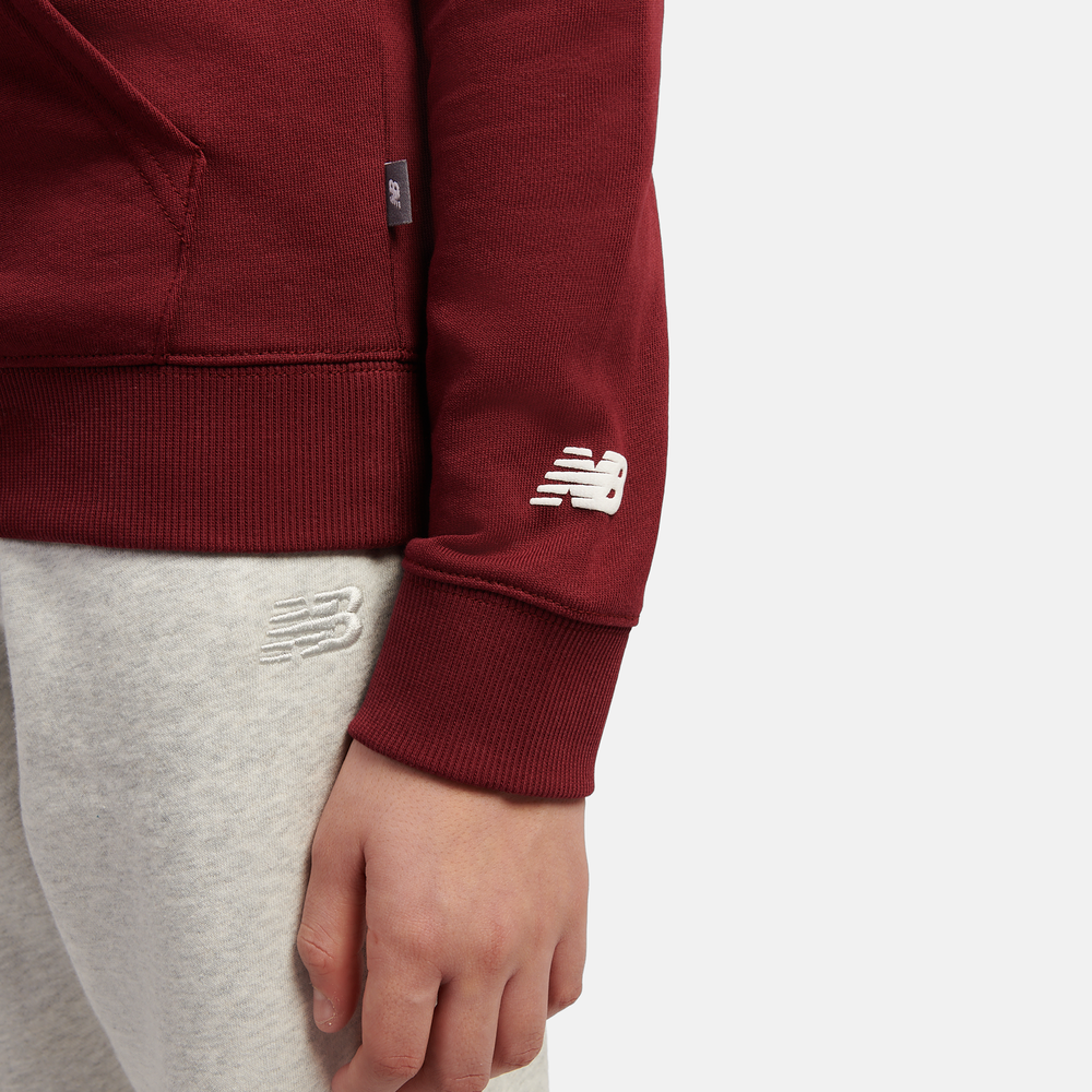 Bluza dziecięca New Balance LAKB0347MHB – bordowa