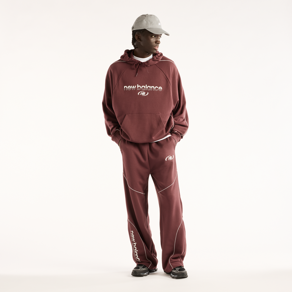 Bluza męska New Balance Trackside – bordowa