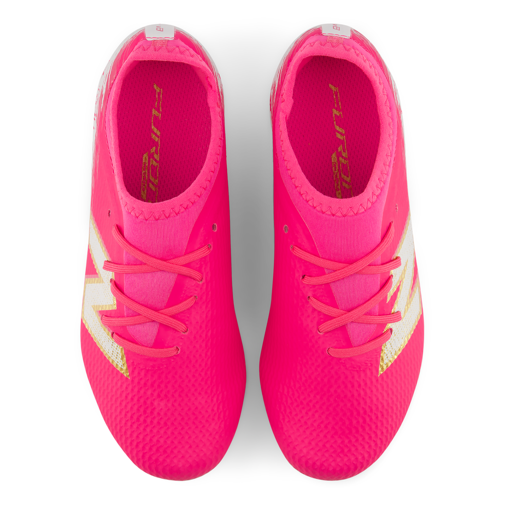 Korki dziecięce New Balance FURON TEAM JNR FG V8 YF3F6WF – różowe