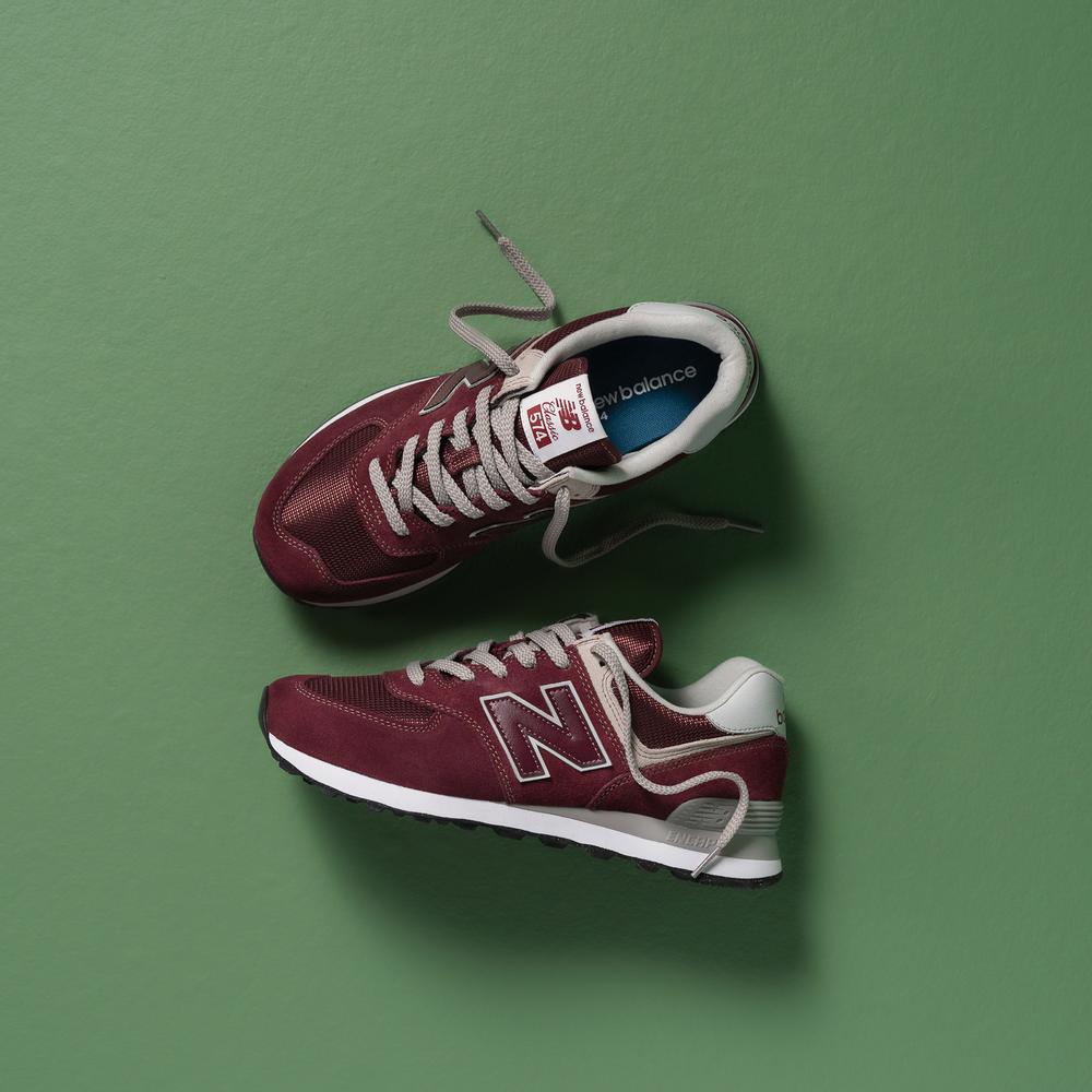 Buty męskie New Balance ML574EVM - bordowe