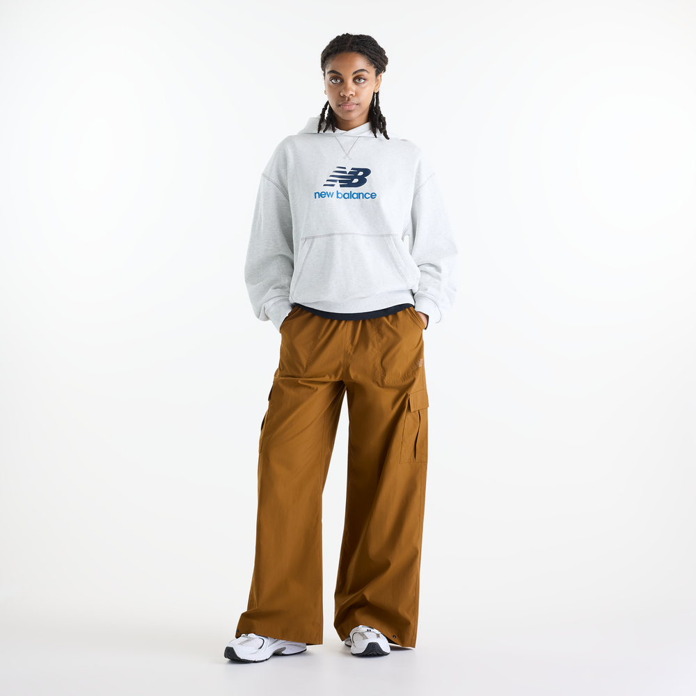 Spodnie damskie New Balance Cargo – brązowe