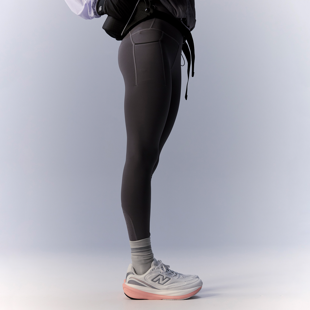 Legginsy damskie New Balance Reflective RC Heat – szare