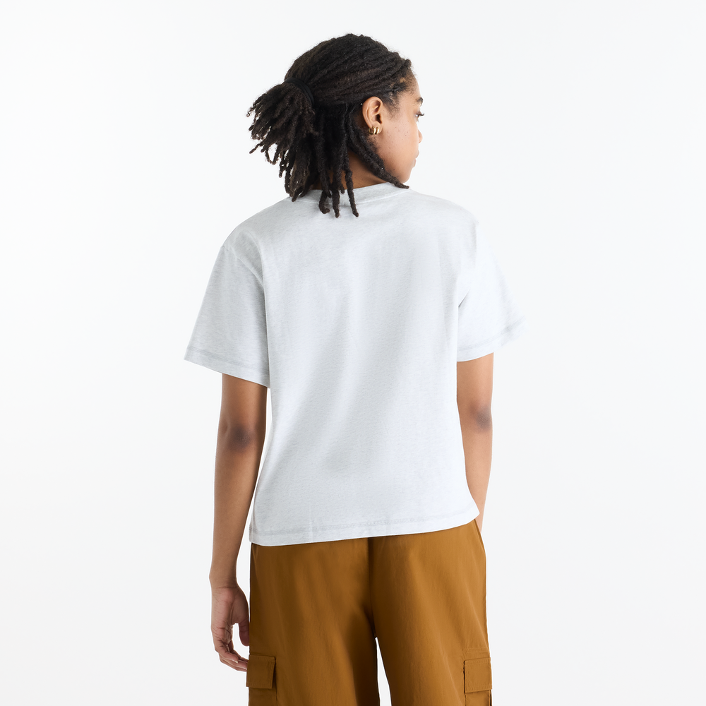 Koszulka damska New Balance Athletics Premium Logo Hip Length – szara