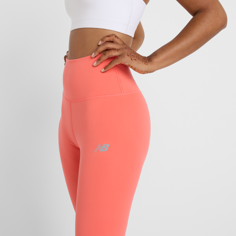 Legginsy damskie New Balance WP51126DTR – pomarańczowe