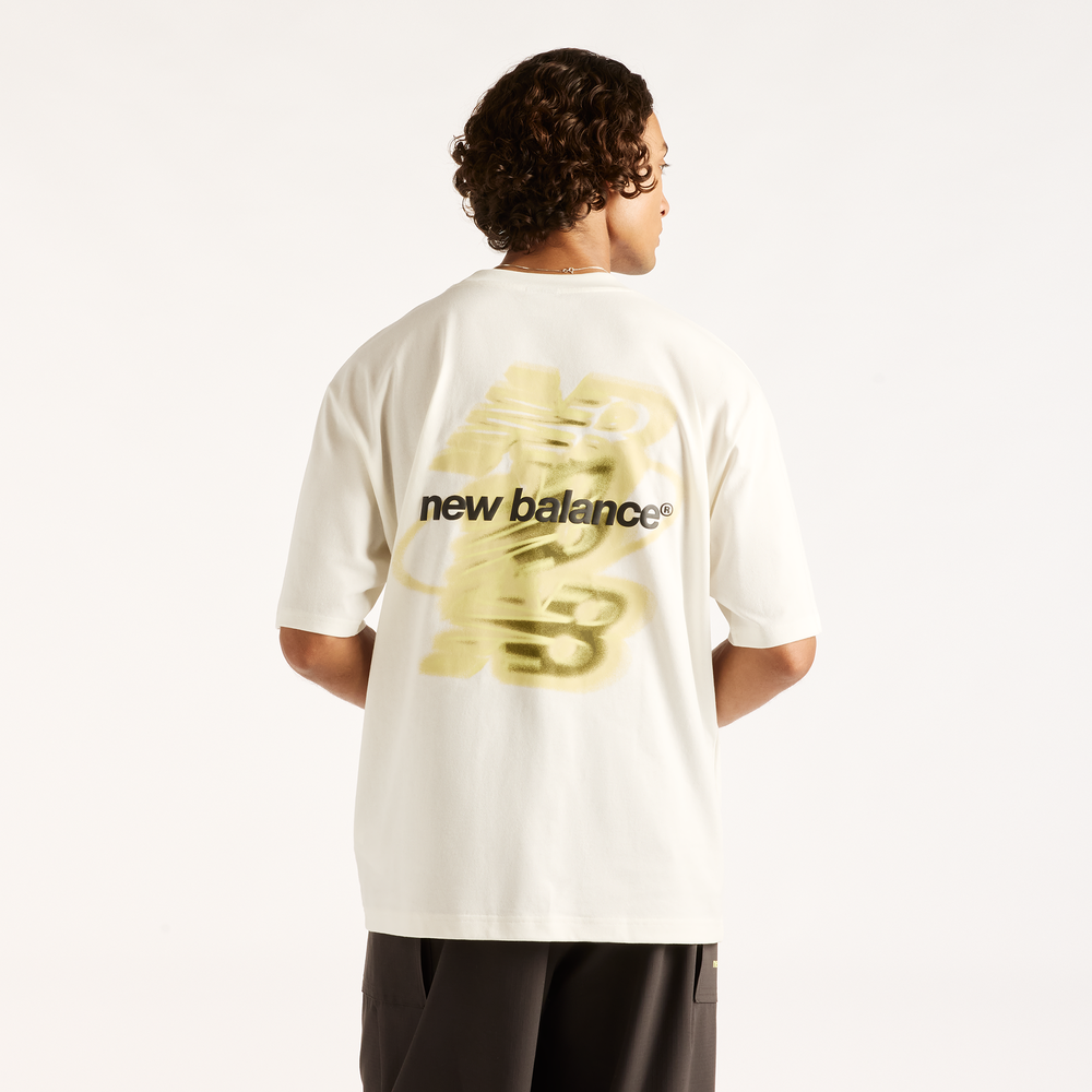 Koszulka męska New Balance Street Classics Multi Blur – beżowa