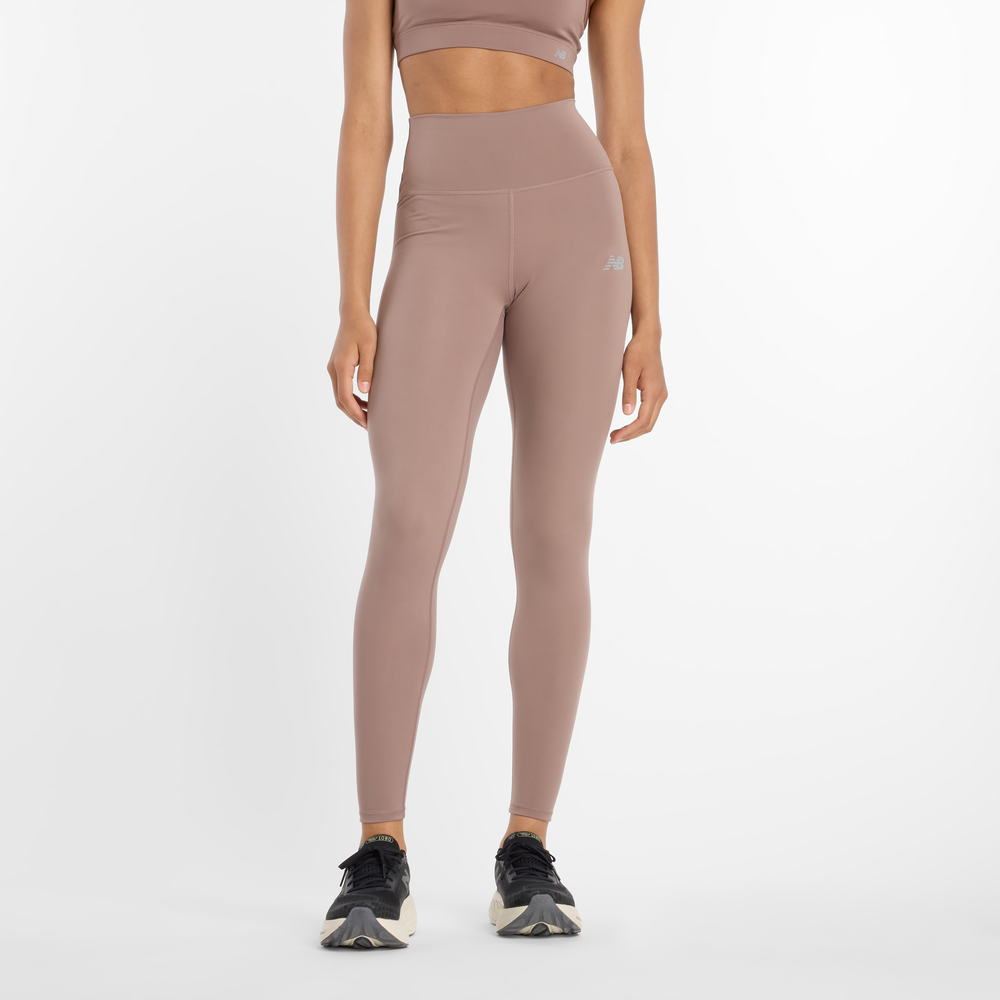 Legginsy damskie New Balance WP51126EAS – beżowe
