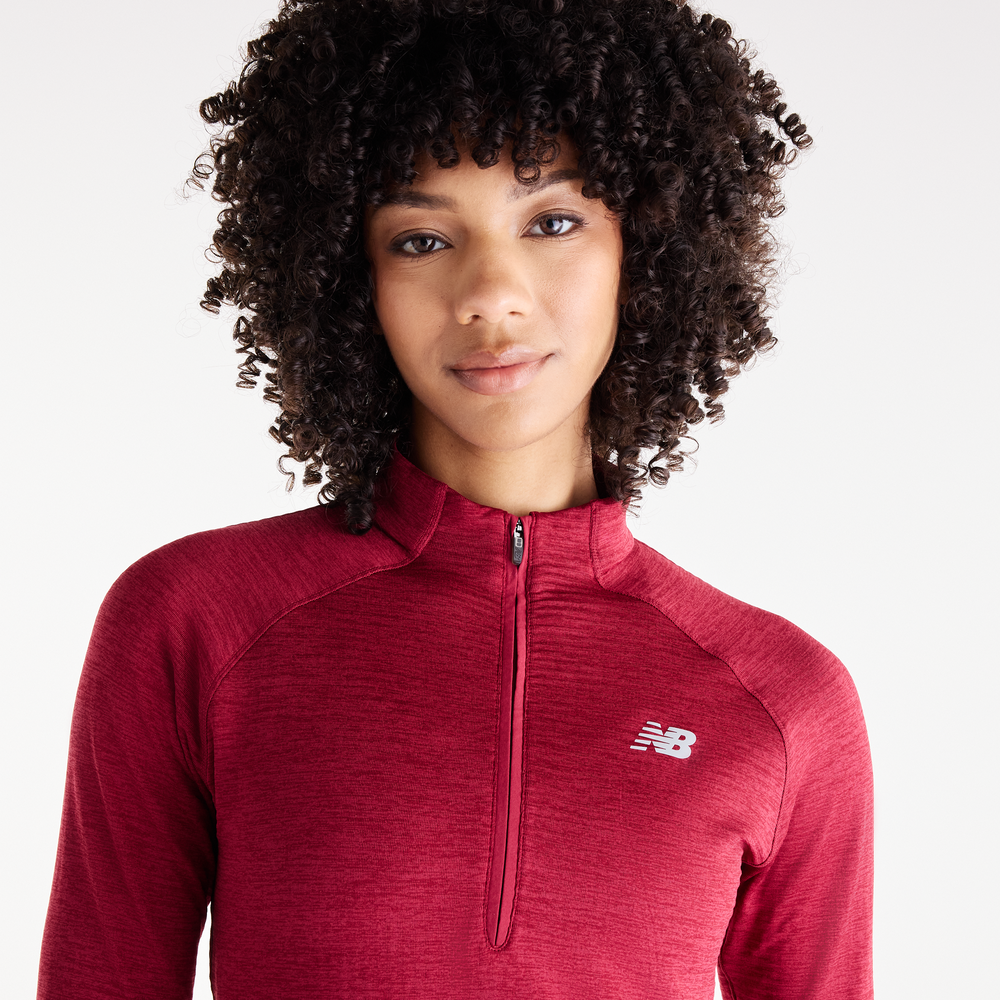 Bluza damska New Balance RC Essential Heat Grid – czerwona