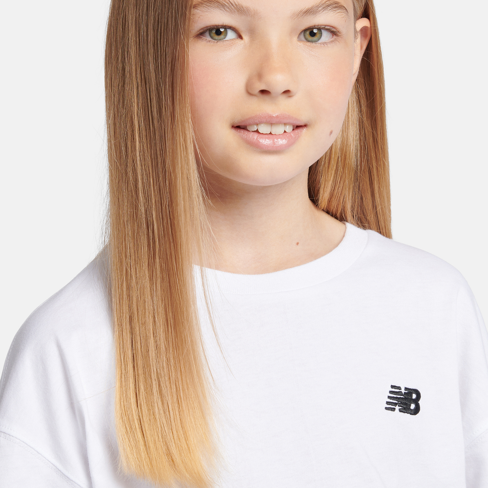 Koszulka dziecięca New Balance LAKG0001BWE – biała