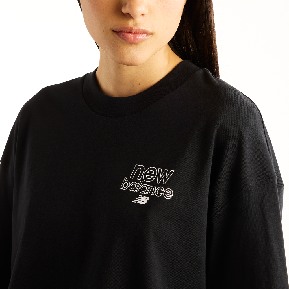 Koszulka damska New Balance Sport Oversized Graphic – czarna