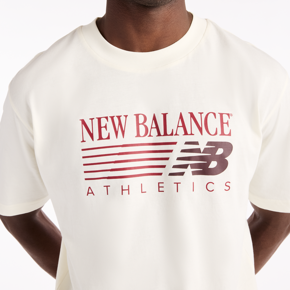 Koszulka męska New Balance Reimagined Graphic – beżowa