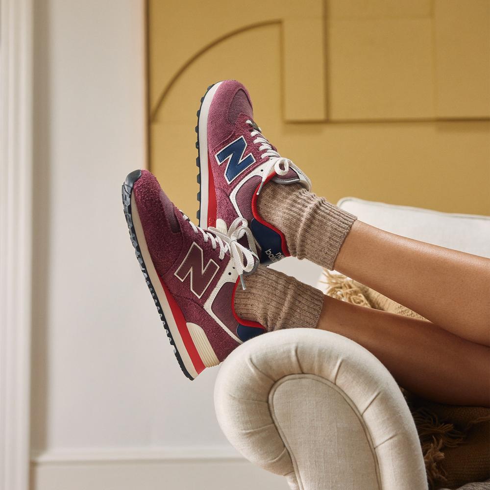 Buty unisex New Balance U574RX2 – bordowe