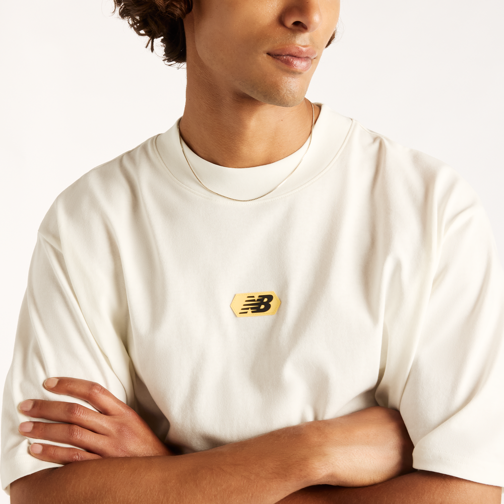Koszulka męska New Balance Street Classics Multi Blur – beżowa