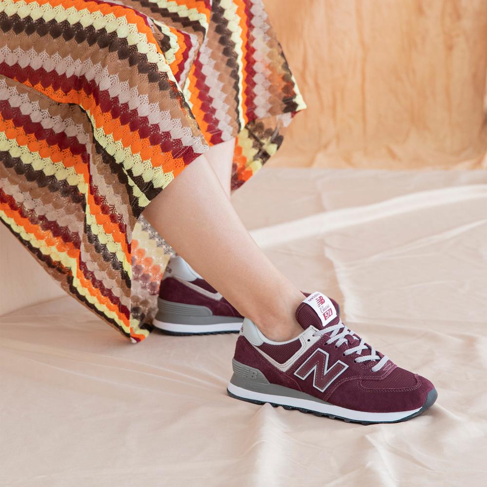 Buty New Balance WL574EVM – bordowe