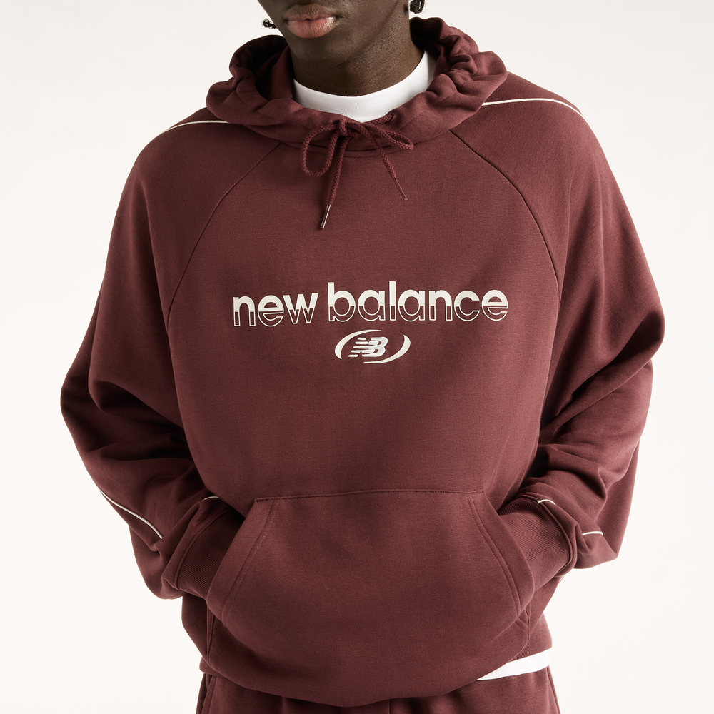 Bluza męska New Balance Trackside – bordowa