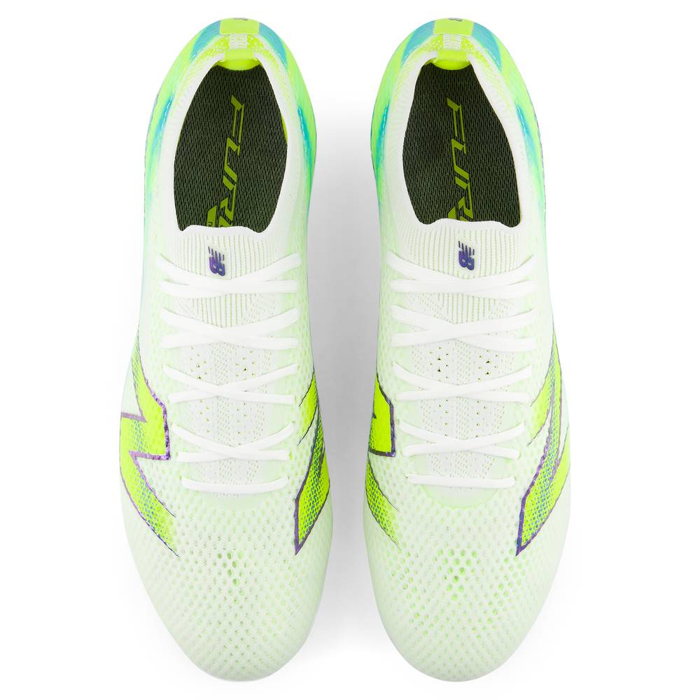 Korki męskie New Balance FURON ELITE FG V9 UF1F7R4 – białe