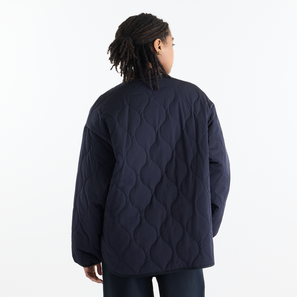 Kurtka damska New Balance Quilted Bomber – granatowa