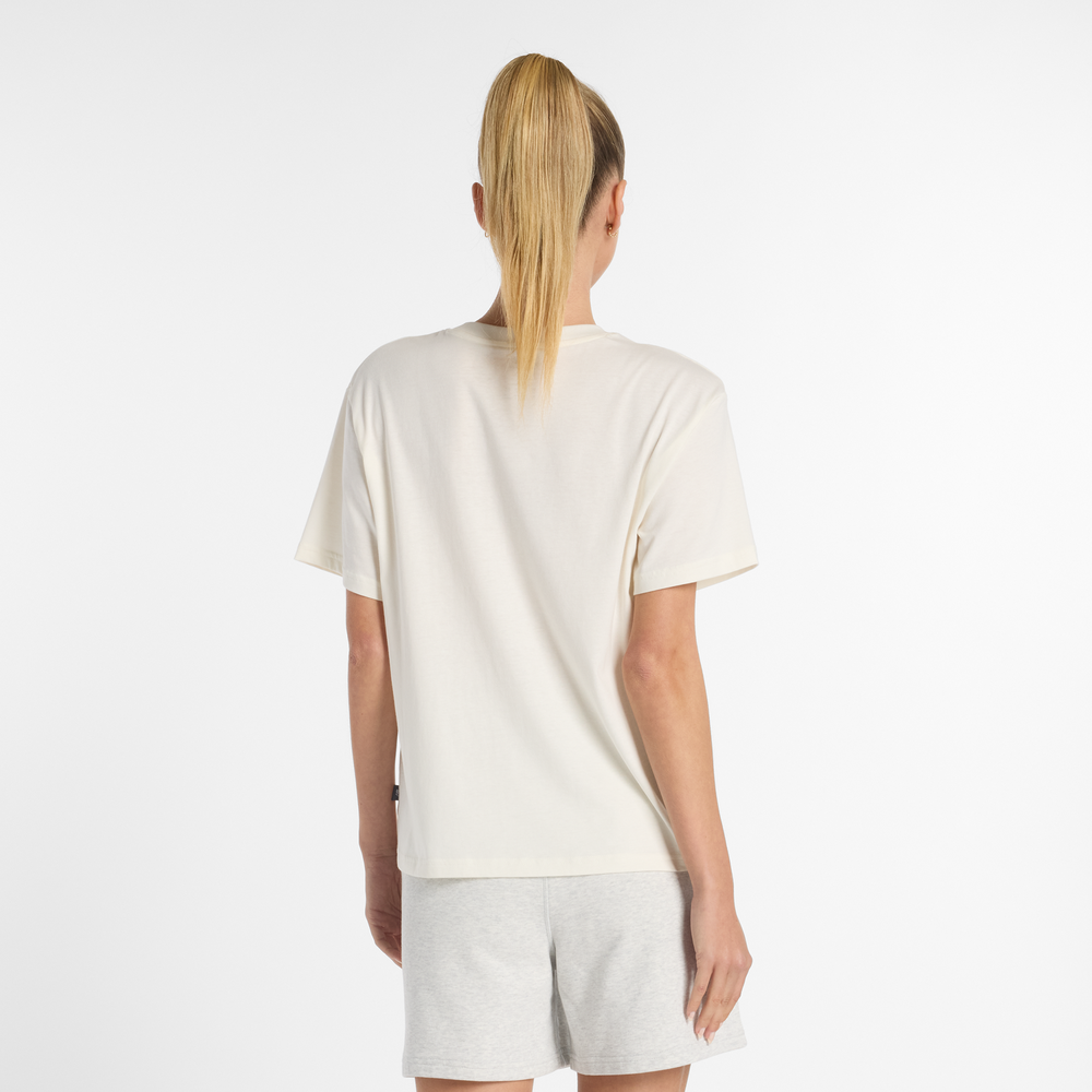 Koszulka damska New Balance WT51541SST – beżowa