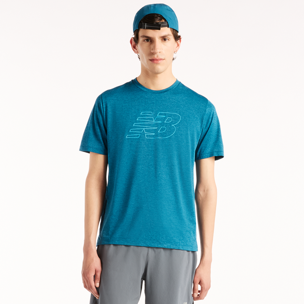 Koszulka męska New Balance MT61W7RRSTS – niebieska
