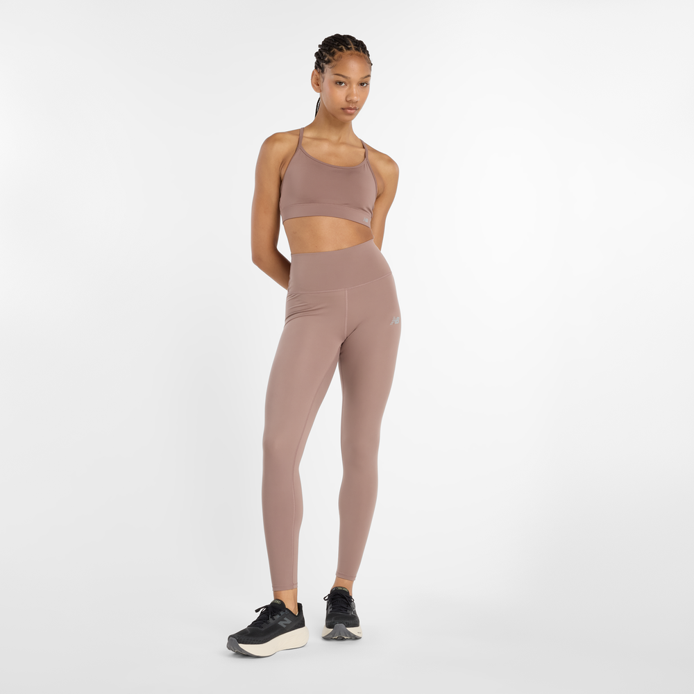 Legginsy damskie New Balance WP51126EAS – beżowe