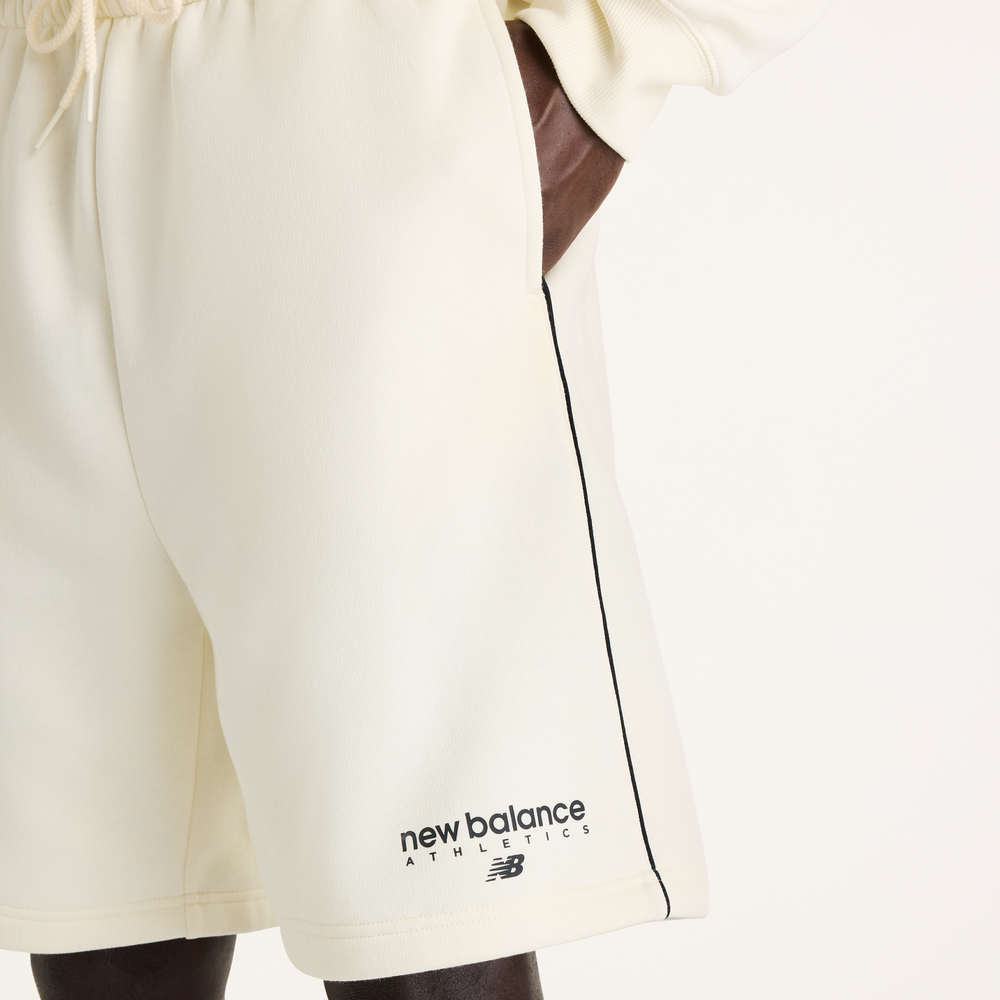 Spodenki męskie New Balance Sport Linear Graphic – beżowe