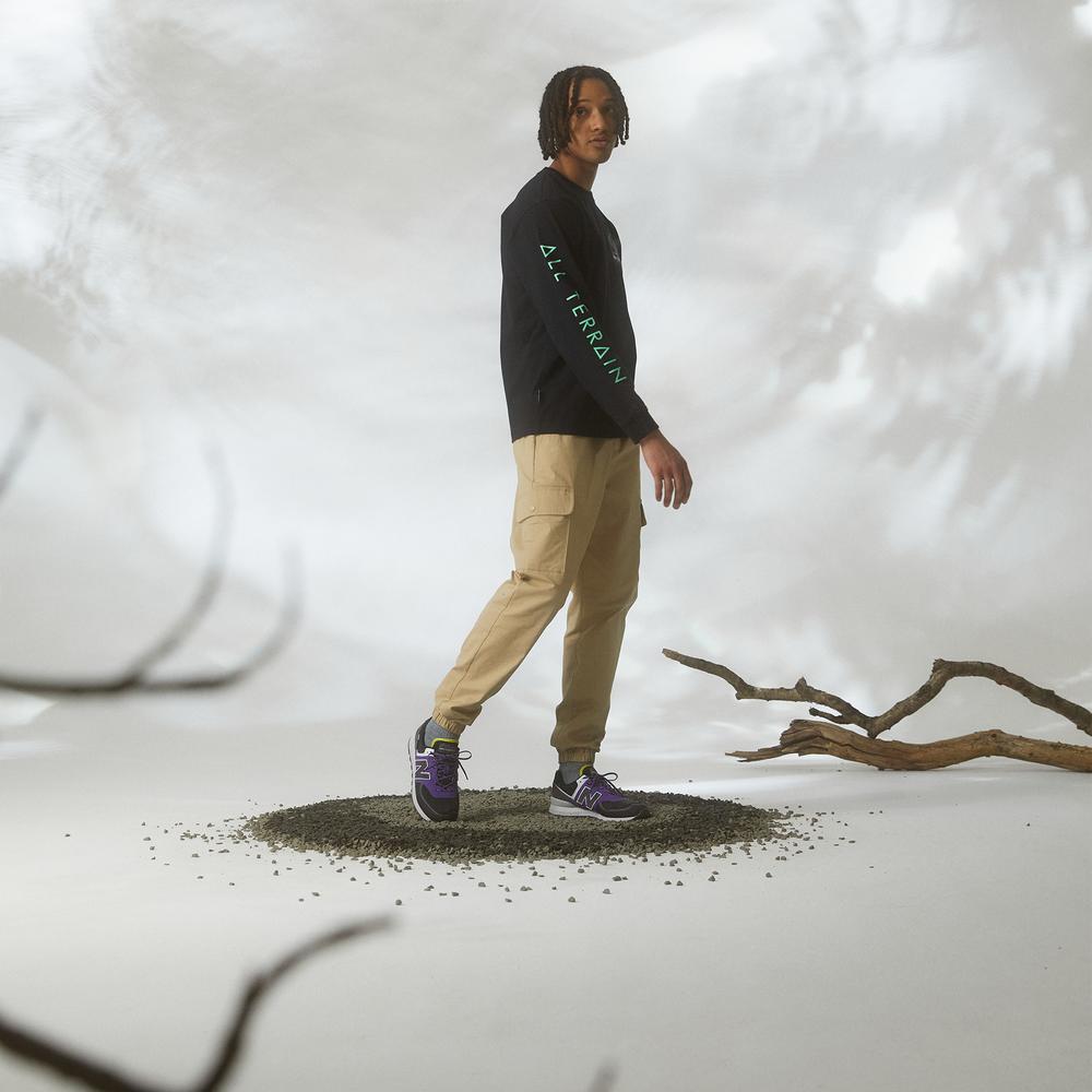 Buty New Balance U574TY2 – czarno–fioletowe