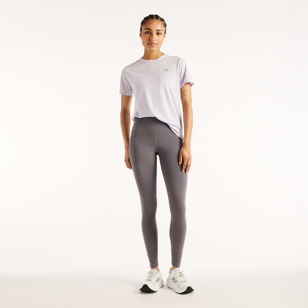 Legginsy damskie New Balance Reflective RC Heat – szare