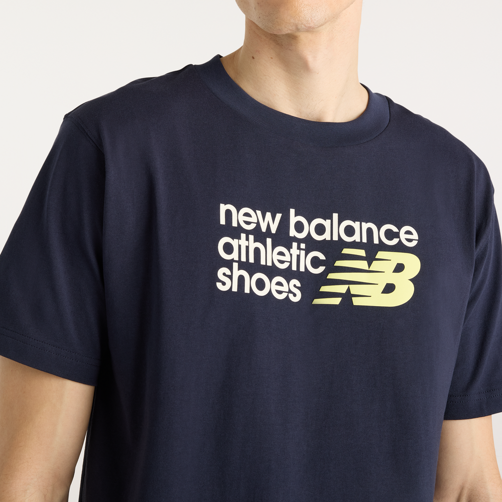 Koszulka męska New Balance Athletics Premium Relaxed Chest Logo – granatowa