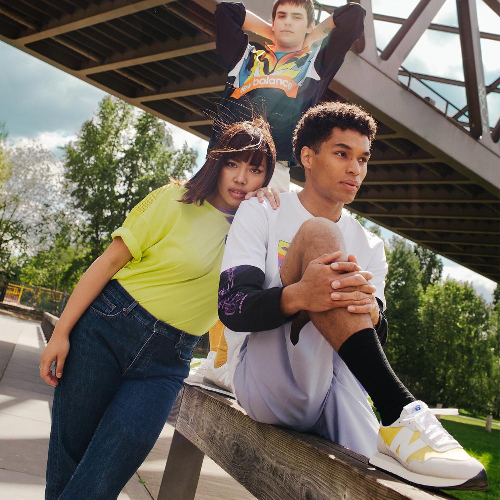 Buty New Balance MS237VA – szaro–żółte