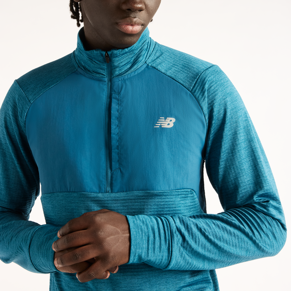 Bluza męska New Balance RC Essential Heat Grid – niebieska