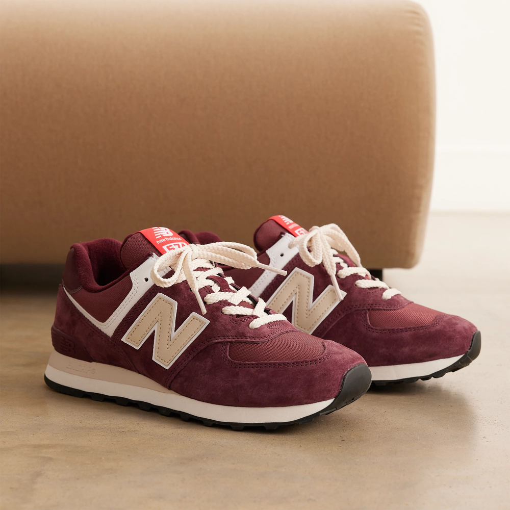 Buty unisex New Balance U574HMG – bordowe