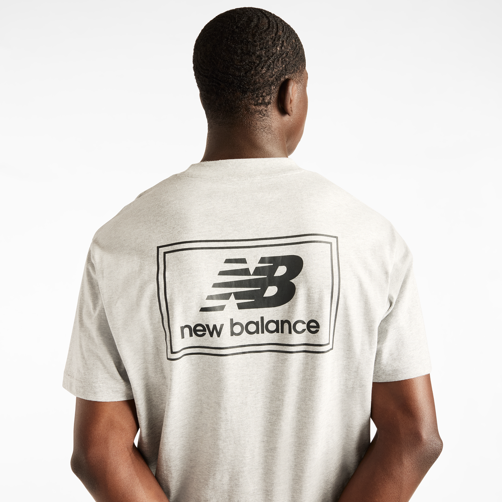 Koszulka męska New Balance Woven Label – szara