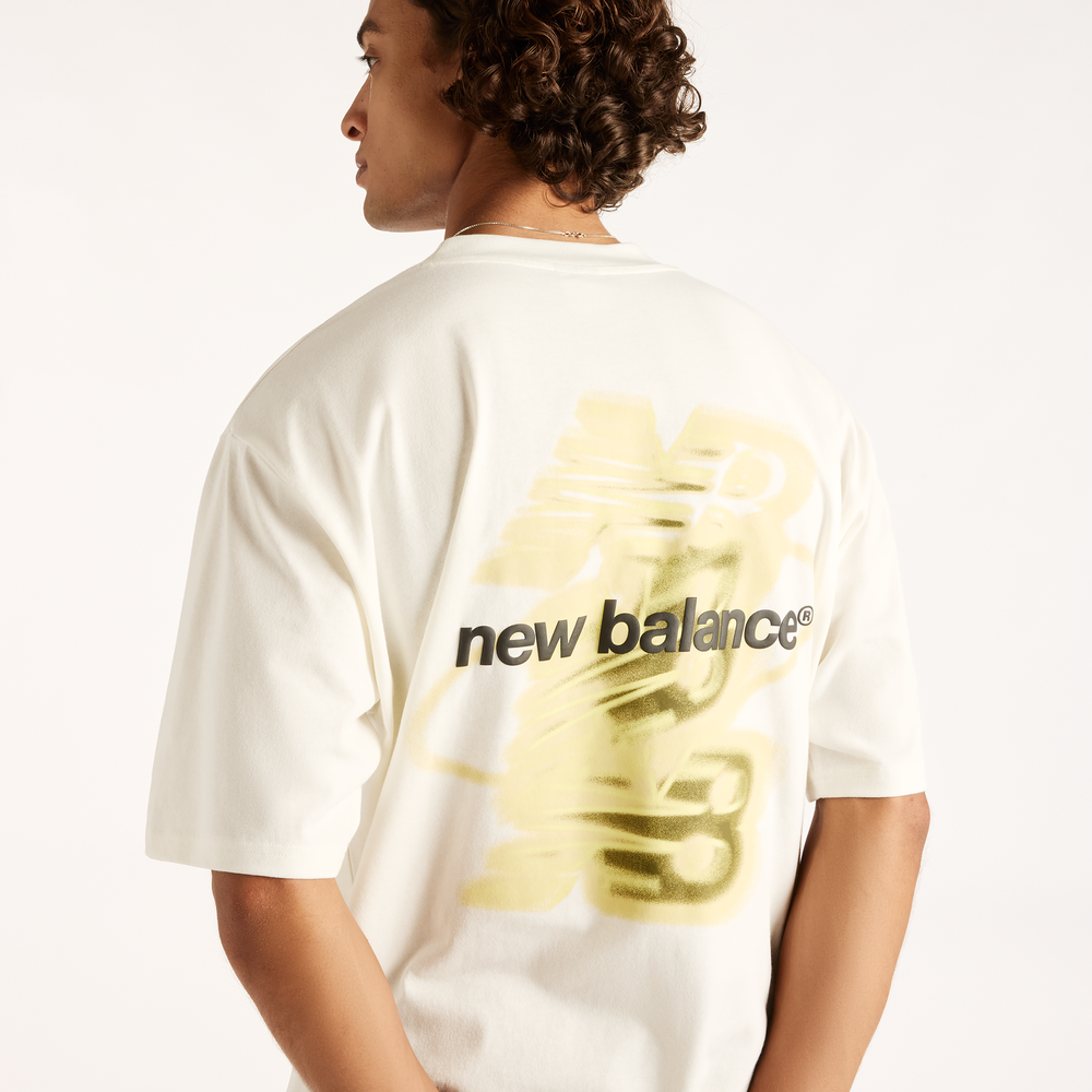 Koszulka męska New Balance Street Classics Multi Blur – beżowa