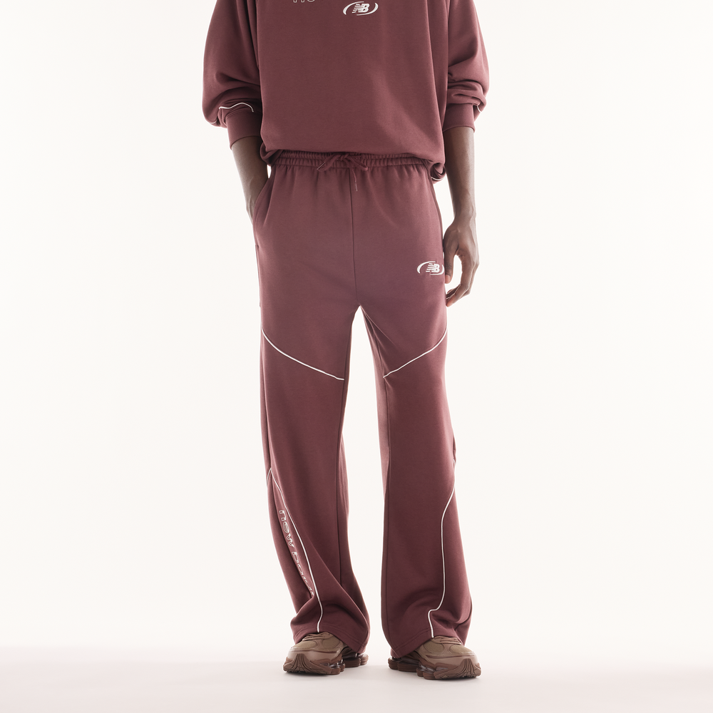 Spodnie męskie New Balance MB62053FYLR – bordowe