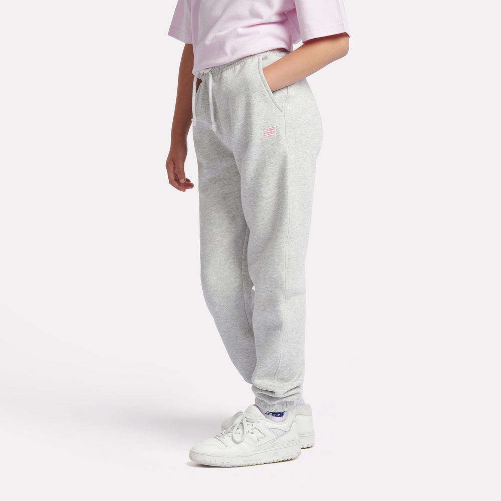 Spodnie dziecięce New Balance LAKG0058AHH – szare