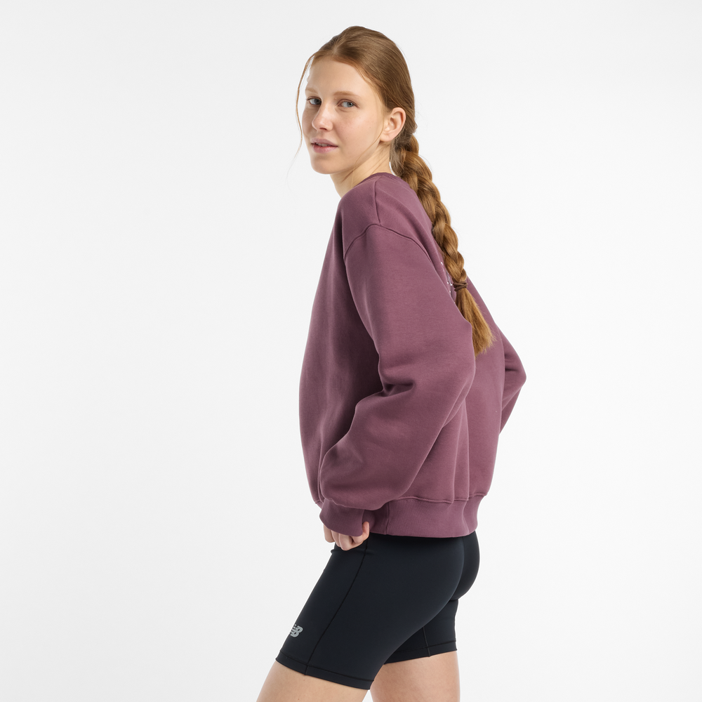 Bluza damska New Balance WT51949FDP  – bordowa